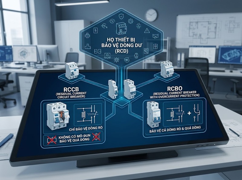RCD và RCCB khác nhau như thế nào?
